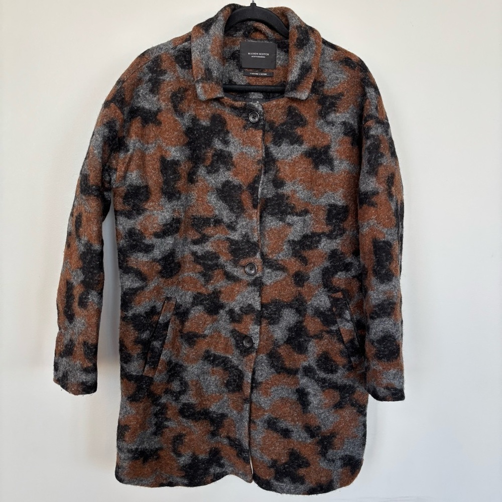 Maison Scotch‎ Scotch & Soda J’Adore L’Hiver Wool Blend Coat Size 2/M